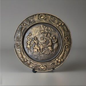 Decorative Metal plate with Intricate Tavern Design